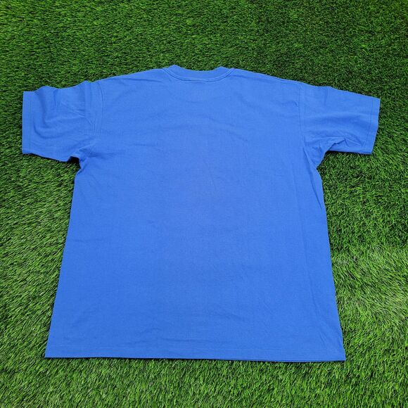 Vintage 80s Hanes Shirt XL 24x28 Blue Eagle Football USA - Picture 2 of 12